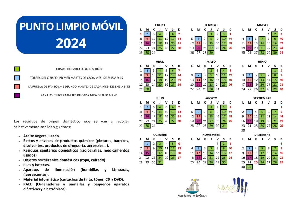 Imagen Punto limpio móvil en el municipio de Graus durante 2024