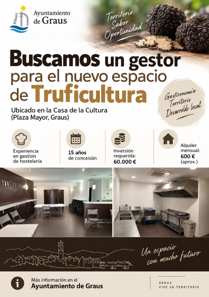 Imagen Buscamos un gestor para el nuevo espacio de la Truficultura